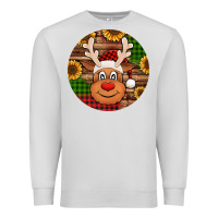 Dove Grey cute reindeer head Christmas Premium Sweatshirt - Jasminsmagicworld