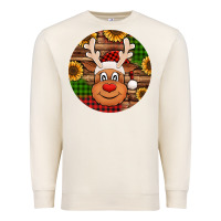 Sandshell cute reindeer head Christmas Premium Sweatshirt - Jasminsmagicworld