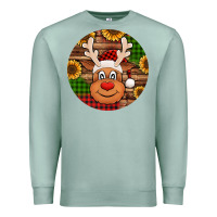 Seafoam cute reindeer head Christmas Premium Sweatshirt - Jasminsmagicworld