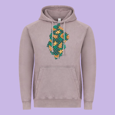 Christmas Gingerbread Cookies Patch Vintage Hoodie Designed By Bundleandbundleshop