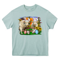 Arona easter farm cows bunny ears and eggs Heavy Core Tee - RanaPortraitStore