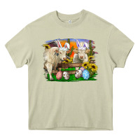 Mossy easter farm cows bunny ears and eggs Heavy Core Tee - RanaPortraitStore