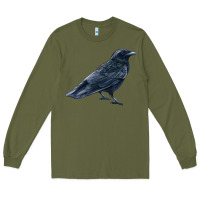 Army Green American Crow Long Sleeve Tee - LillyAllenDesigns