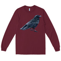 Burgundy American Crow Long Sleeve Tee - LillyAllenDesigns