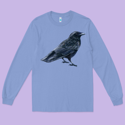 American Crow Long Sleeve Tee Designed By Lillyallendesigns