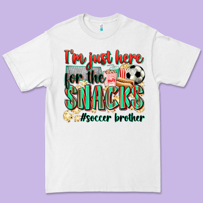 I'm Just Here For The Snacks #soccer  Brother Premium Tee Designed By Zillion Design Studio