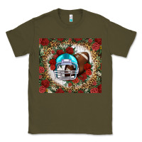 Army Green american football helmet and leopard Classic Tee - NancyCooperArtShop
