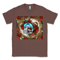 Chestnut american football helmet and leopard Classic Tee - NancyCooperArtShop