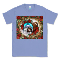 Colony Blue american football helmet and leopard Classic Tee - NancyCooperArtShop