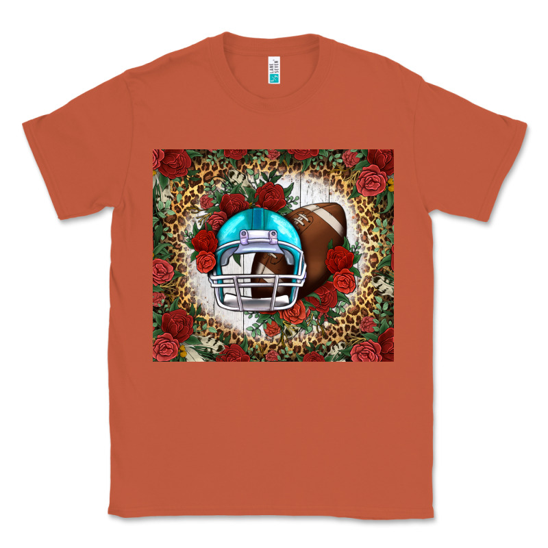 American Football Helmet And Leopard Classic Tee by NancyCooperArtShop | Teevron