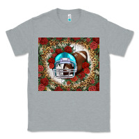 Heather Grey american football helmet and leopard Classic Tee - NancyCooperArtShop
