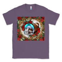 Lavender american football helmet and leopard Classic Tee - NancyCooperArtShop