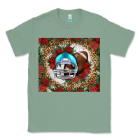 Sage american football helmet and leopard Classic Tee - NancyCooperArtShop