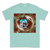 Seafoam american football helmet and leopard Classic Tee - NancyCooperArtShop
