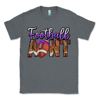 Charcoal Heather Football Aunt Classic Tee - CowhideDigitalArt