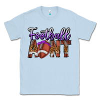 Dusty Blue Football Aunt Classic Tee - CowhideDigitalArt