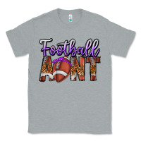 Heather Grey Football Aunt Classic Tee - CowhideDigitalArt