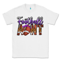 White Football Aunt Classic Tee - CowhideDigitalArt