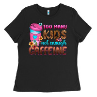 Black too many kids not enough caffeine Ladies Tee - Zillion Design Studio