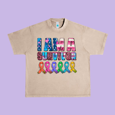 I Am A Survivor With All Cancer Ribbons Urban Heavy Tee Designed By Adodesignshop