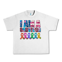 Lunar Rock i am a survivor with all cancer ribbons Urban Heavy Tee - AdoDesignShop