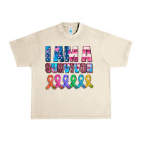 Sandshell i am a survivor with all cancer ribbons Urban Heavy Tee - AdoDesignShop