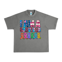 Tornado i am a survivor with all cancer ribbons Urban Heavy Tee - AdoDesignShop