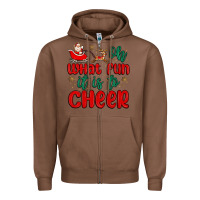 Chestnut oh what fun it is to cheer Zipper Hoodie - MaliasSmallBusiness