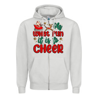 Dove Grey oh what fun it is to cheer Zipper Hoodie - MaliasSmallBusiness