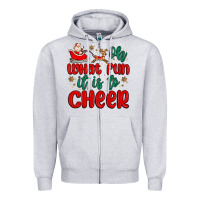 Heather Grey oh what fun it is to cheer Zipper Hoodie - MaliasSmallBusiness