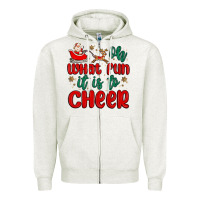 Oatmeal Heather oh what fun it is to cheer Zipper Hoodie - MaliasSmallBusiness