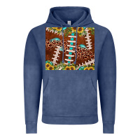 Vintage Denim football leopard gemstone sunflower Vintage Hoodie - JahusDesignShop