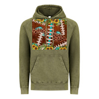 Vintage Olive football leopard gemstone sunflower Vintage Hoodie - JahusDesignShop