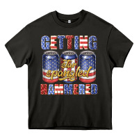 Asphalt getting star spangled hammared Heavy Core Tee - texasbilliewilder