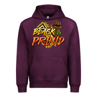 Mauve Wine black and proud Urban Hoodie - HowdyJamesFarm