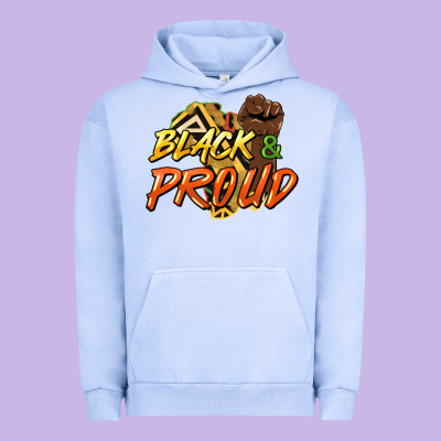 Black And Proud Urban Hoodie Designed By Howdyjamesfarm