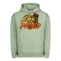 Pigment Oil Green black and proud Urban Hoodie - HowdyJamesFarm