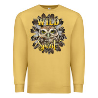 Antique Gold wild spirit owl Premium Sweatshirt - BarkalooDesign