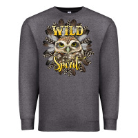 Charcoal Heather wild spirit owl Premium Sweatshirt - BarkalooDesign