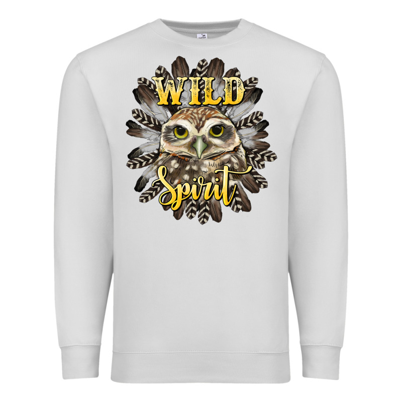 Wild Spirit Owl Premium Sweatshirt by BarkalooDesign | Teevron