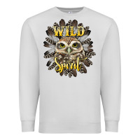 Dove Grey wild spirit owl Premium Sweatshirt - BarkalooDesign