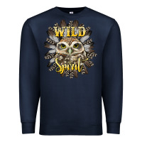 Navy wild spirit owl Premium Sweatshirt - BarkalooDesign
