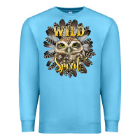 Ocean Blue wild spirit owl Premium Sweatshirt - BarkalooDesign