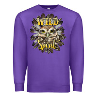 Purple wild spirit owl Premium Sweatshirt - BarkalooDesign