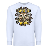 White wild spirit owl Premium Sweatshirt - BarkalooDesign