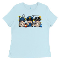 Baby Blue police gnomes Ladies Tee - Zillion Design Studio