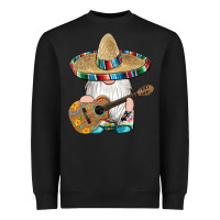 Black mexican gnomes guitar sombrero serape Heavyweight Sweatshirt - Artiststas