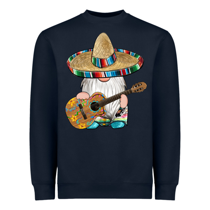 Mexican Gnomes Guitar Sombrero Serape Heavyweight Sweatshirt by Artiststas | Teevron