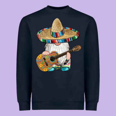 Mexican Gnomes Guitar Sombrero Serape Heavyweight Sweatshirt Designed By Artiststas