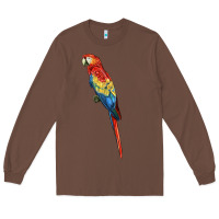 Chestnut Scarlet Macaw Parrot Long Sleeve Tee - LillyAllenDesigns
